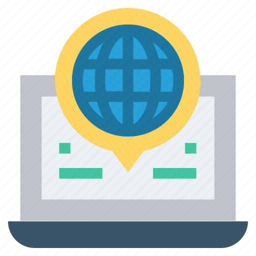 Global business, globe, internet, laptop, talk, web, worldwide icon - Download on Iconfinder