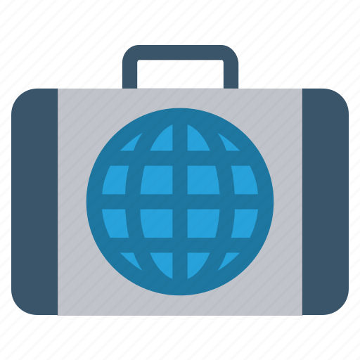 Globe, hand bag, international business, portfolio, portfolio bag, worldwide icon - Download on Iconfinder