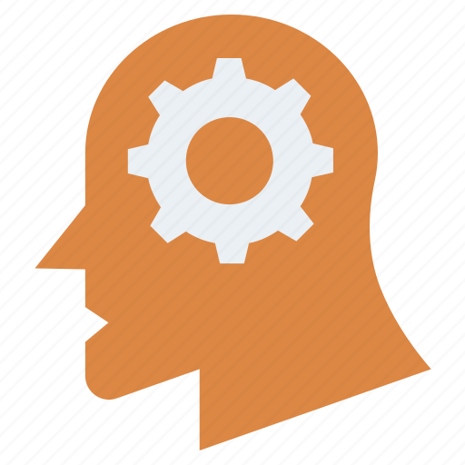 Brainstorming, gear, head, idea, setup, strategy, support icon - Download on Iconfinder