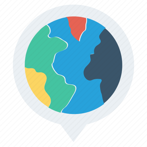 Circle, distance, globe, map, pin, route, world icon - Download on Iconfinder
