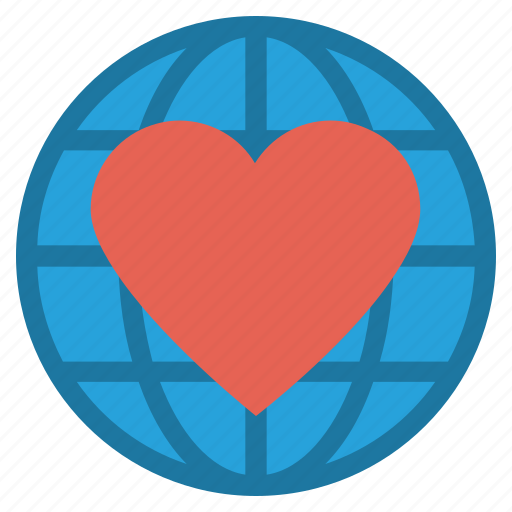 Earth, global, globe, heart, like, love, world icon - Download on Iconfinder
