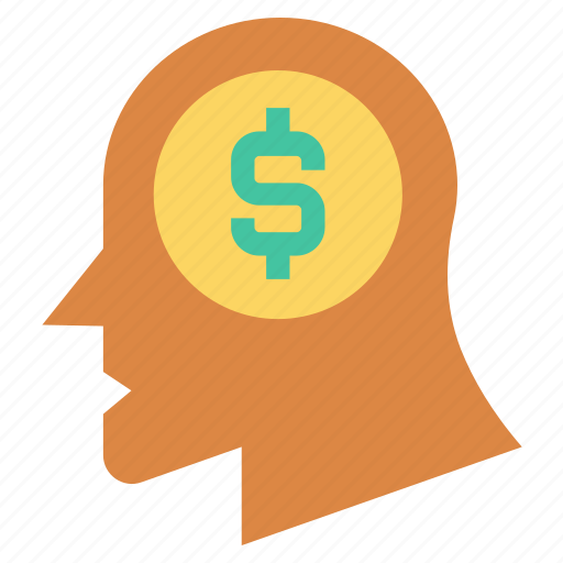 Coin, currency, dollar, global business, head, money, thinking icon - Download on Iconfinder