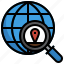 global, business, point, maps, location, loupe, pin 