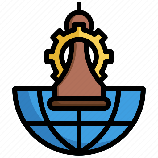 Global, business, strategic, chess, strategy, management icon - Download on Iconfinder