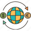 global, transaction, money, currency, trade 