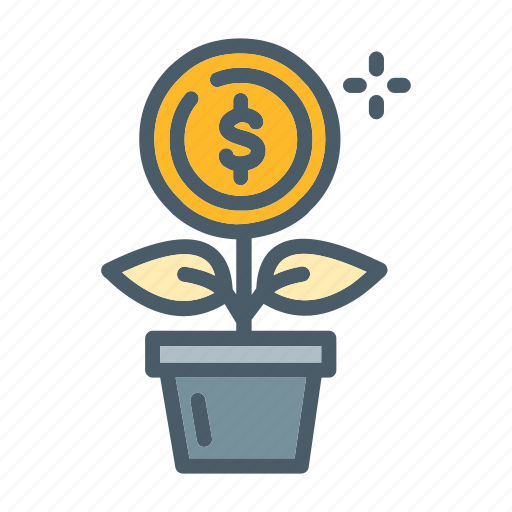 Dollar, flower, growth, plant, savings icon - Download on Iconfinder