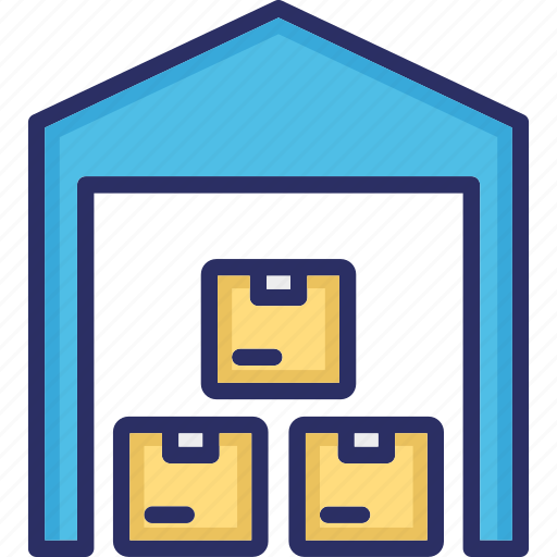 Warehouse, storehouse, building, storage unit, godown icon - Download on Iconfinder