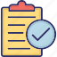clipboard, checklist, document, form 