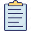 clipboard, sheet, document, form, questionnaire 