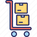 luggage trolley, hotel trolley, platform truck, hand trolley, hand truck