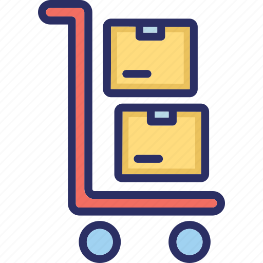 Luggage trolley, hotel trolley, platform truck, hand trolley, hand truck icon - Download on Iconfinder