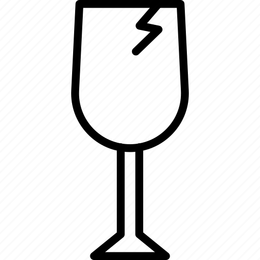 Fragile symbol, handle with care, fragile, fragile stamp, fragile glass icon - Download on Iconfinder