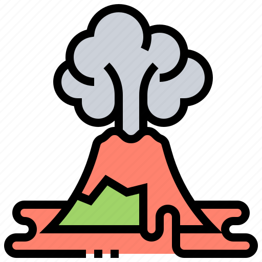 Earthquake, eruption, fire, lava, volcano icon - Download on Iconfinder