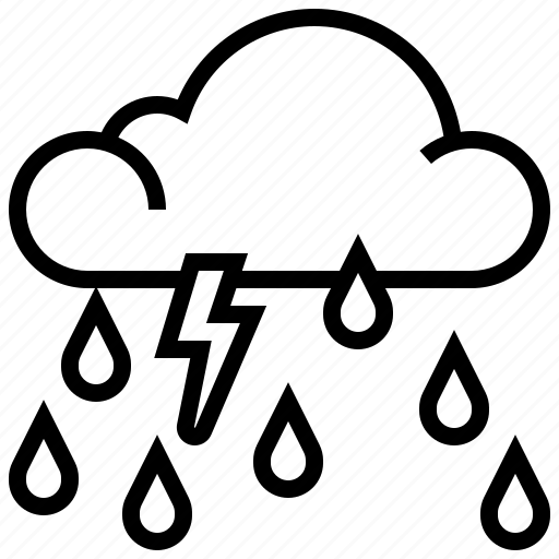 Cloud, rain, storm, thunder, weather icon - Download on Iconfinder