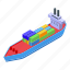 cargo, container, ship, isometric 