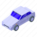 car, pollution, isometric