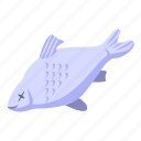 global, warming, died, fish, isometric