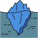 glacier, iceberg, mountain, north, polar, pole, melting