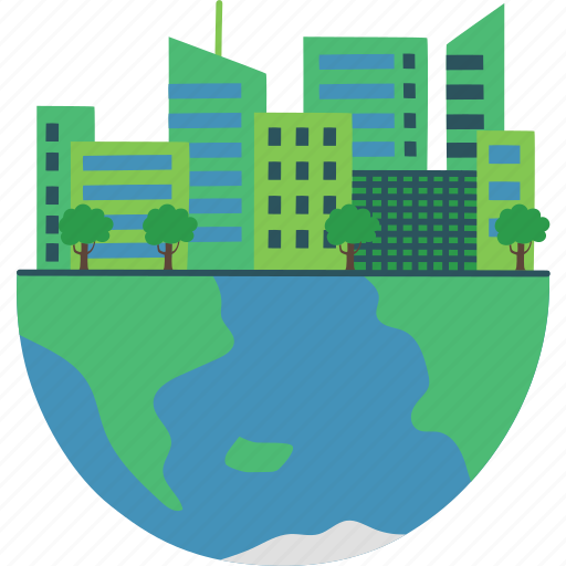 Green, city, building, town, save, planet, environmental icon - Download on Iconfinder