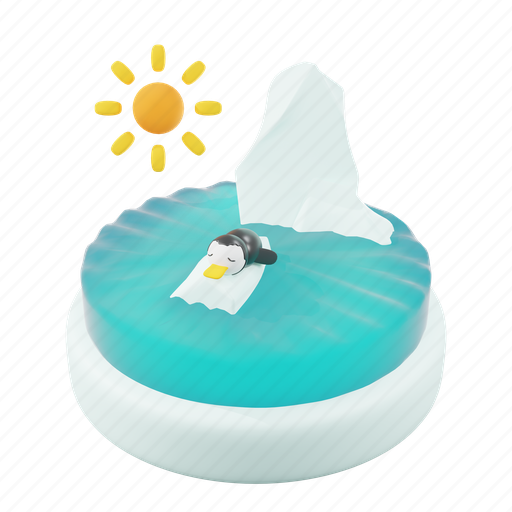 Melting, ice, polar, global warming, snow, cold, weather 3D illustration - Download on Iconfinder