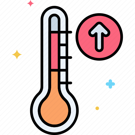 Temperature, increase, thermometer, weather icon - Download on Iconfinder
