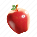 red apple, fruit, sweet, tropical, orange, food, healthy, vegetable