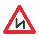 ahead, bend, double bend, double bend sign, left, traffic sign, warning sign