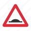 ahead, hump, speed, speed hump, speed reduce, traffic sign, warning sign 