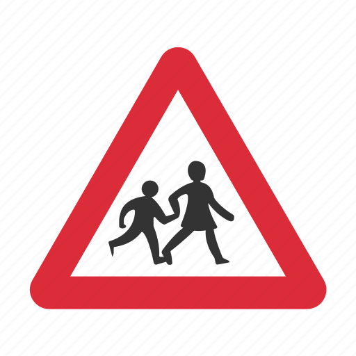 Children, pedestrian, school, school crossing, school crossing sign, traffic sign, warning sign icon - Download on Iconfinder