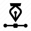 anchors, fountian, pen, vector, line, pixel, shape