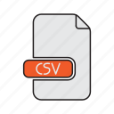 csv, data, extension, file, tabular, type