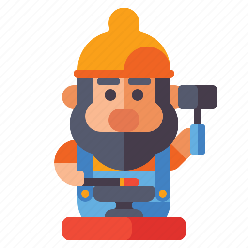 Gnome, blacksmith, dwarf, elf icon - Download on Iconfinder
