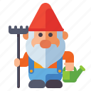 gnome, gardener, beard, dwarf