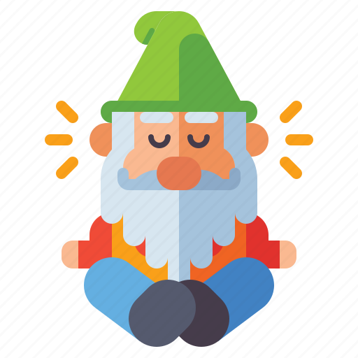 Gnome, meditating, dwarf, elf icon - Download on Iconfinder