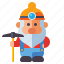 gnome, miner, character, dwarf