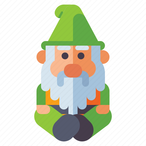Gnome, sitting, male, dwarf icon - Download on Iconfinder