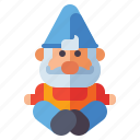 gnome, sitting, male, dwarf