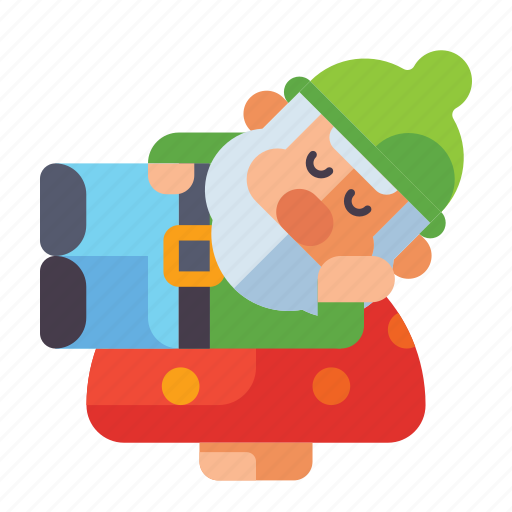 Gnome, sleeping, mushroom, dwarf icon - Download on Iconfinder