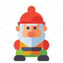 gnome, squatting, male, dwarf