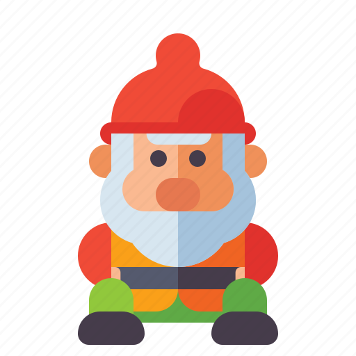 Gnome, squatting, male, dwarf icon - Download on Iconfinder
