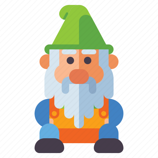 Gnome, squatting, male, dwarf icon - Download on Iconfinder