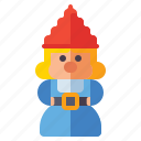 gnome, female, hat, dwarf