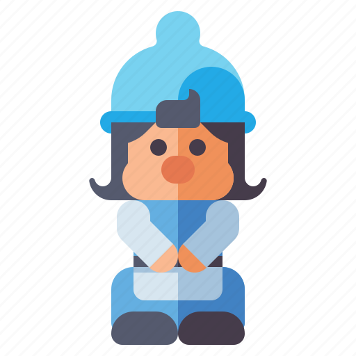 Gnome, standing, female, dwarf icon - Download on Iconfinder