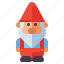 gnome, male, dwarf, elf 