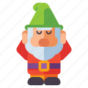 gnome, beard, christmas, hat