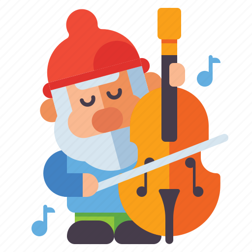 Musical, gnome, cello, dwarf icon - Download on Iconfinder
