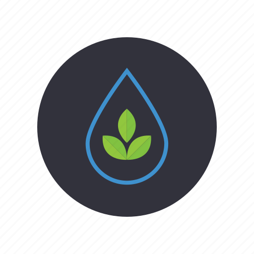 Clean water, gogreen, leaves, nature, plant, save the water, water drop icon - Download on Iconfinder