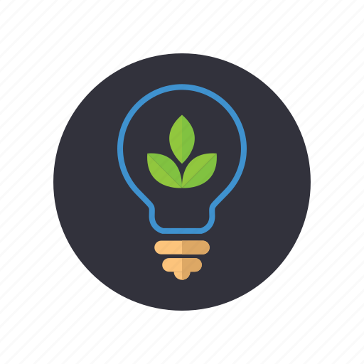 Gogreen, green idea, idea, leaves, lightbulb, plant, tree icon - Download on Iconfinder