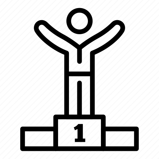 Child, girl, person, podium, silhouette, winner, woman icon - Download on Iconfinder