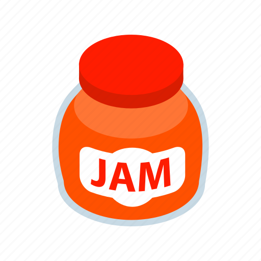 Food, fruit, isometric, jam, jar, jelly, sweet icon - Download on Iconfinder